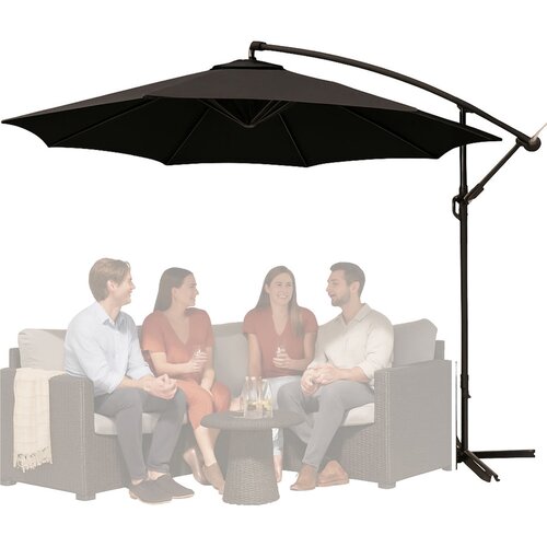  Vrtni suncobran s podesivim nagibom 350 x 250cm - antracit Slike