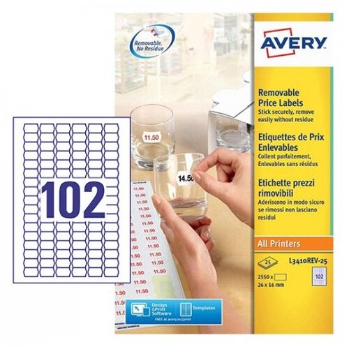 Avery Zweckform Odstranljive etikete 26 x 16mm Slike