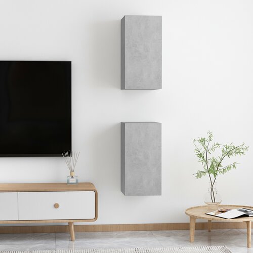  TV ormarić | 2 pcs Beton siva 30.5 x 30 x 60 cm Konstruirano drvo Slike