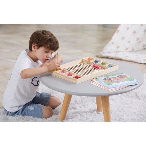 Viga drvena igra s loptom catch and match Montessori puzzle Slike