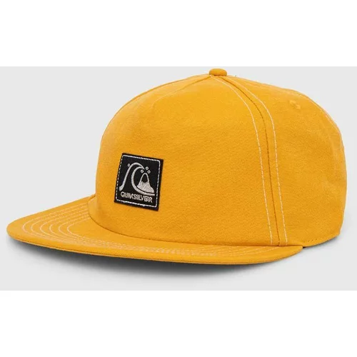 Quiksilver Pamučna kapa sa šiltom boja: žuta, s aplikacijom
