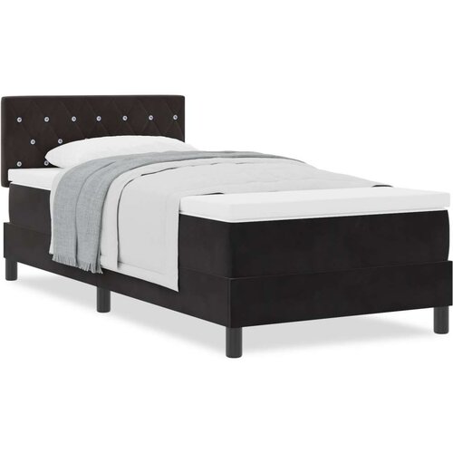 VidaXL Box Spring Krevet s Madracem Crna 100x200 cm Bar&amp;scaron;un Slike