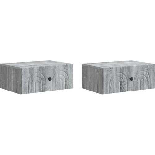  Stenski nočni omarici 2 pcs Siva Sonoma 49 x 34,5 x 20 cm, (5000209779) Cene