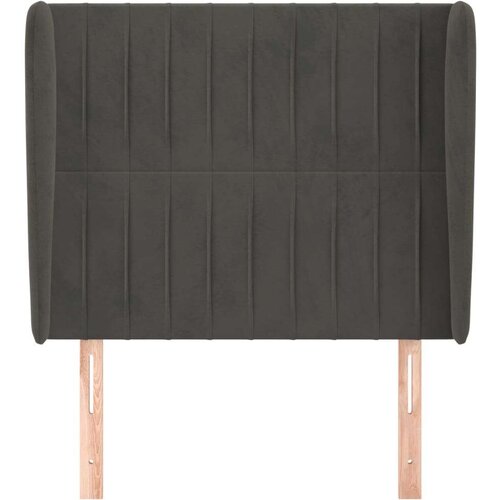  Uzglavlje s u&amp;scaron;ima tamnosivo 83 x 23 x 118/128 cm bar&amp;scaron;unasto Slike