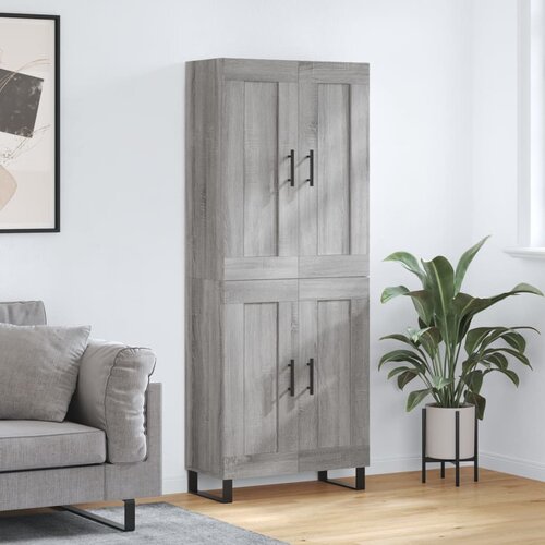 vidaXL Visoka komoda siva sonome 69 5x34x180 cm od konstruiranog drva Cijene