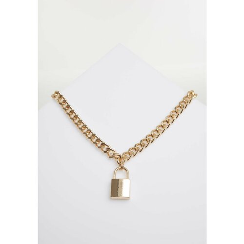 Urban Classics Padlock Necklace Gold Cene