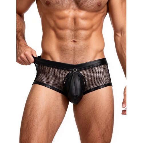 SuperLove Sexy Mesh Openable Crotch Men Boxer 259 Black L Cene