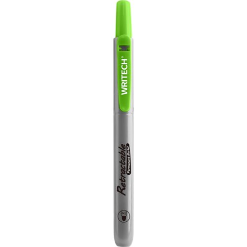  PERMANENTNI MARKER 2 mm okrugli vrh WRITECH W-805P CLICK ZELENI Slike