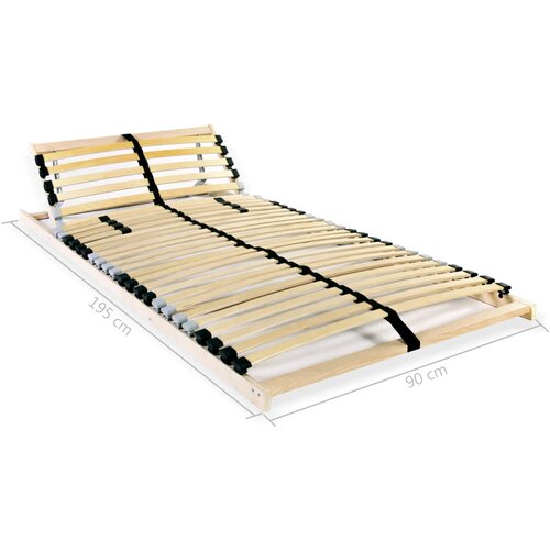  Podnice za krevet 2 kom s 28 letvica i 7 zona 90 x 200 cm Slike