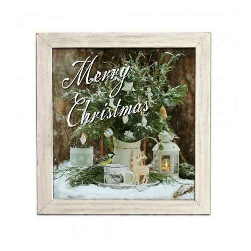 PANEL Panel, blind ram, sa okvirom, Merry Christmas, 30x30cm ( 740018 ) Slike
