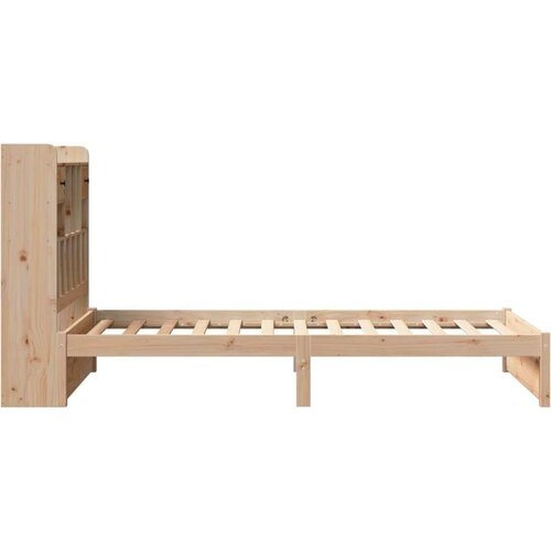 VidaXL Krevet s regalom za knjige bez madraca 75x190 cm borovina Slike