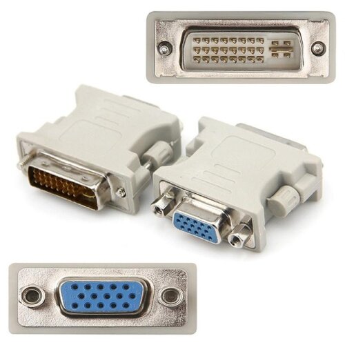 E-green dvi-i (24+5) dual link (m) - vga d-sub (f) beli Cene