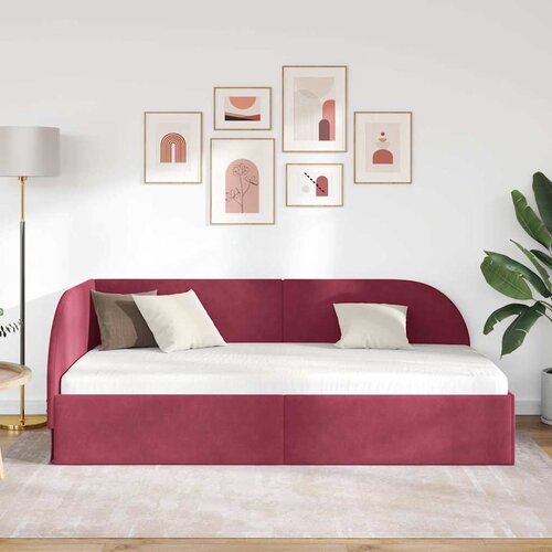  Kutni okvir kreveta Vinska crvena 80 cm x 200 cm Bar&amp;scaron;un Slike