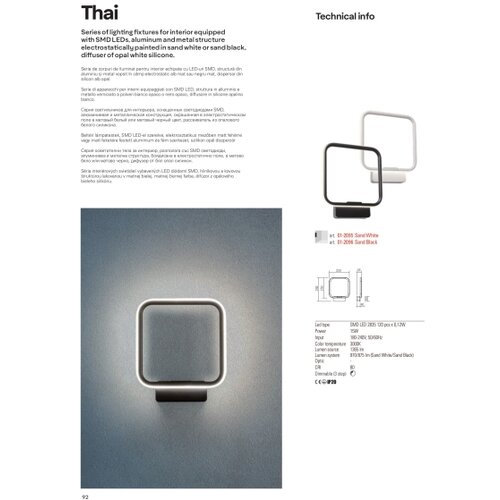  Redo 01-2099 - LED prigu&amp;scaron;iva luster na sajli THAI LED/86W/230V bela Slike