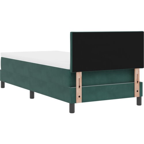 VidaXL box spring krevet s madracem tamnozelena 90x200 cm bar&amp;scaron;un Slike