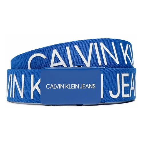 Calvin Klein Jeans Otroški pas Canvas Logo Belt IU0IU00125 Modra