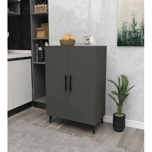 Hanah home vi&amp;scaron;enamenski ormarić 3 Raf 2 Kapak, 65 cm, antracit Slike