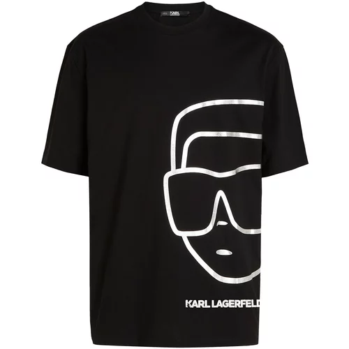 Karl Lagerfeld Majica 'Ikonik' črna / bela