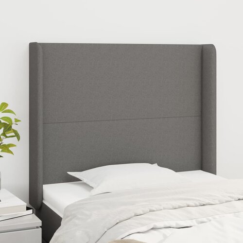  Uzglavlje s u&scaron;ima tamnosivo 83x16x118/128 cm od tkanine Cijene