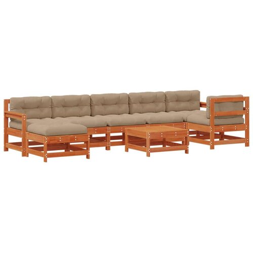  Set lounge namje&amp;scaron;taja za vrt 8 pcs Vo&amp;scaron;tanosmeđa Slike