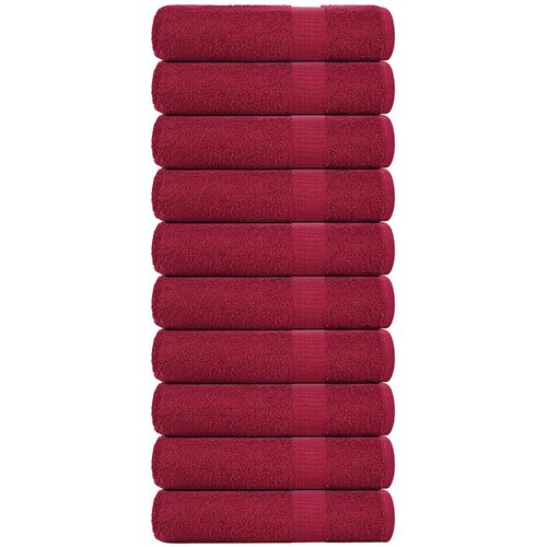  Ručnici za tuširanje FROGN 10 kom bordeaux 70x140 cm 360 g/m² Cene