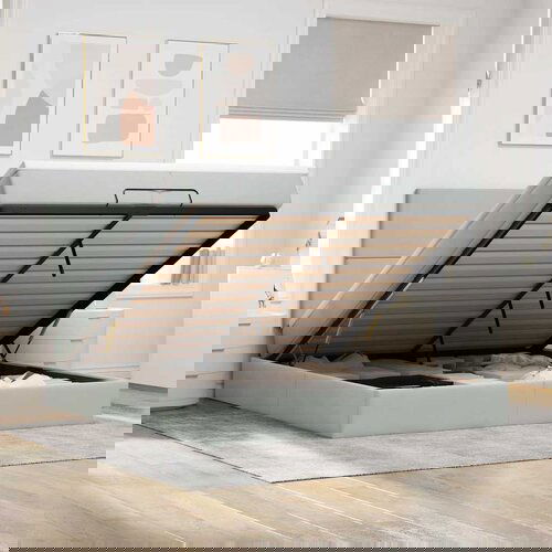 vidaXL Otomanski posteljni okvir z vzmetnicami siv 200x200cm žamet Cene