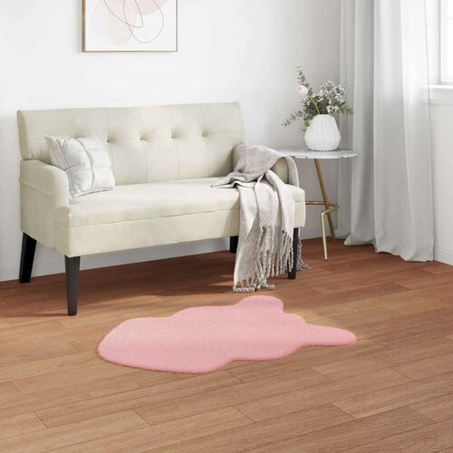  Faux Rabbit Fur Rug Olite Ružičasta 50 x 80 cm Poliester Cene