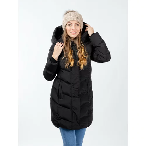 Glano Women's winter quilted jacket - black