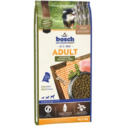 Bosch hrana za pse 2 x 15 kg - Adult perad i proso