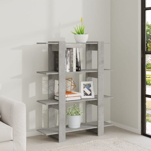  za knjige / sobna pregrada boja betona 100x30x123,5 cm Slike