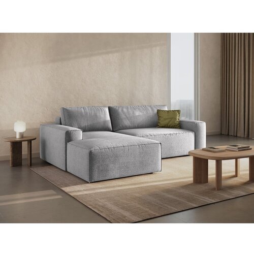 Micadoni Svijetlo siva sklopiva kutna garnitura od boucl&amp;eacute; tkanine (s lijevim kutom) Jodie &amp;ndash; Home Slike