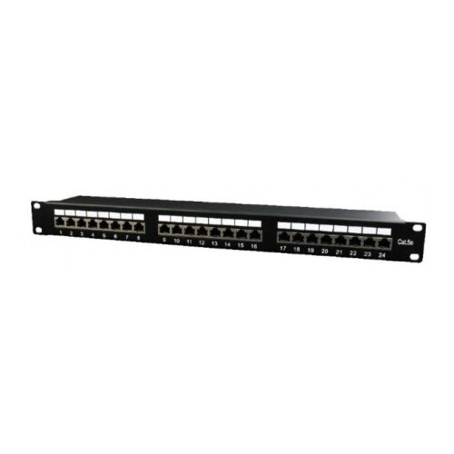 Gembird NPP-C524-002 Cat.5E 24 port shielded patch panel, 19 1U Cene