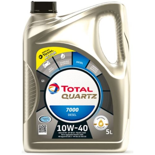 Total motorno olje Quartz 7000 Diesel 10W-40, 5L Slike