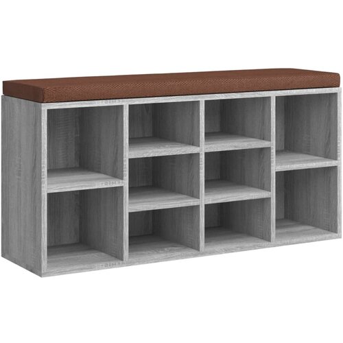 Maison Chic Klop za čevlje - Sedež za čevlje siva sonoma 103x30x48 cm inženirski les, (21777589) Slike