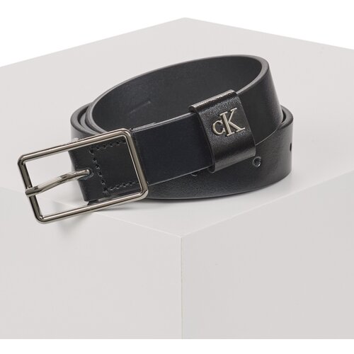 Calvin Klein Jeans SQUARE BUCKLE CK LOOP 25MM BELT Crna Slike