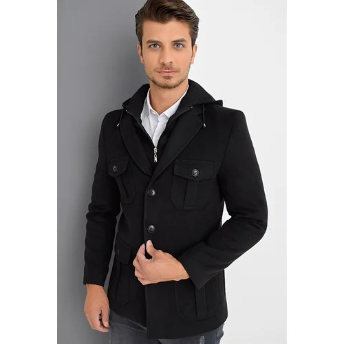 Dewberry K7538 MEN'S COAT-BLACK