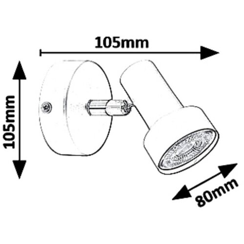 Rabalux Konrad spot, GU10 MAX 5W, crna Slike