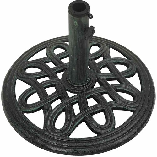  Stalak za suncobran zeleni 40 x 40 x 32 cm od lijevanog željeza Slike