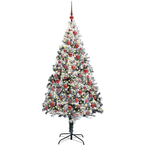 VidaXL Umjetno božićno drvce s 300 LED svjetlima Zelena 180 x 115 cm Slike