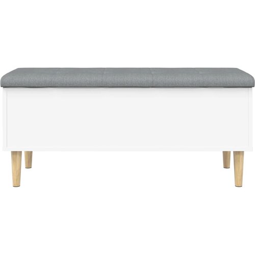  Klupa za pohranu bijela 102x42x46 cm od konstruiranog drva Slike