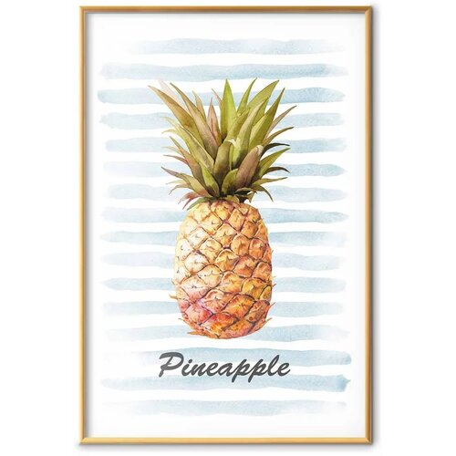  Plakat Pineapple and Stripes 29.7x42 Zlatni okvir Slike