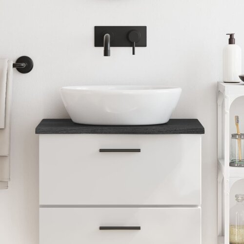 VidaXL Kopalni&amp;scaron;ki pult temno siv 60x30x2 cm obdelan trden les Slike
