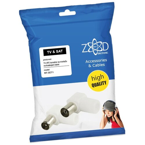 Zed Electronic RF-SET1 rf utikač + rf utičnica plastična Slike