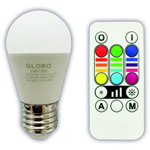  led rgbw prigu&amp;scaron;iva sijalica illu E27/6W/230V 3000K + daljinski upravljač - globo 106753 Slike