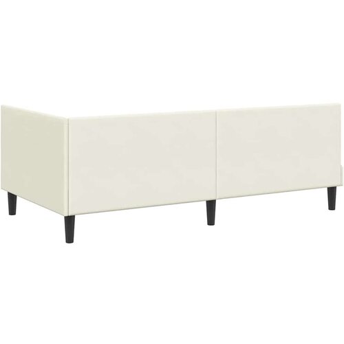  Kutni okvir kreveta s uzglavljem Krema 90 cm x 200 cm Bar&amp;scaron;un Slike