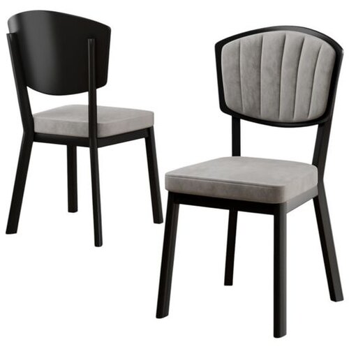 Hanah home set trpezarijskih stolica Nape 6 kom, siva tkanina Babyface, crne metalne noge Cene