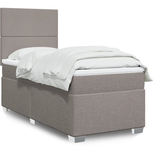 vidaXL Box spring postelja z vzmetnico taupe 90x190 cm blago Cene