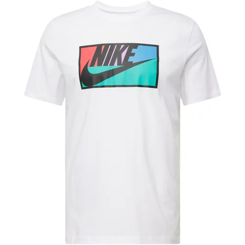 Nike Sportswear Majica 'CLUB' svetlo modra / žad / črna / bela