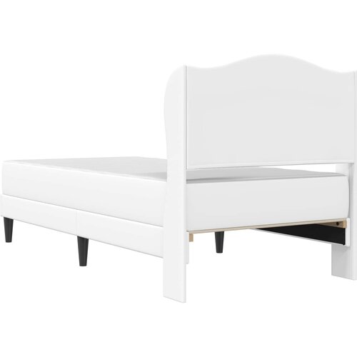  Krevetna konstrukcija Bijela 100 x 200 cm Umjetna koža Slike