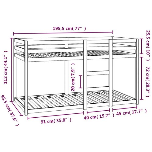  na kat 90 x 190 cm od masivne borovine Slike